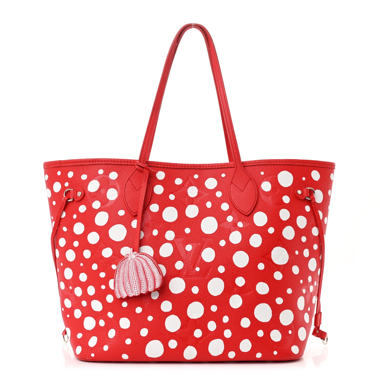 LV X YK Empreinte Infinity Dots Neverfull MM Rouge White