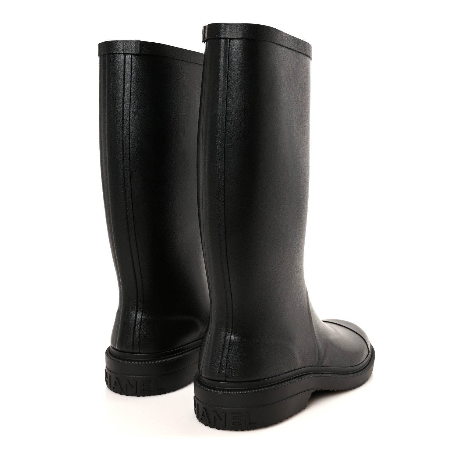 Chanel Caoutchouk CC High Boots 40 Black 5 of 10