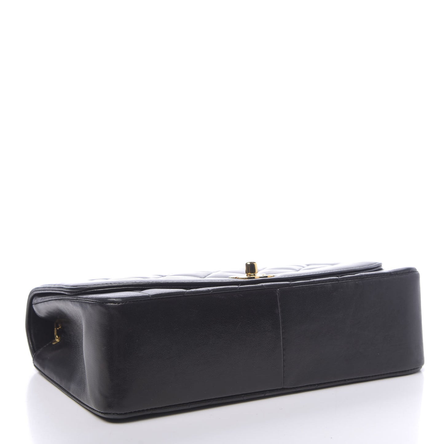 Lambskin Quilted Small Single Flap Black