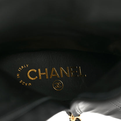 Chanel Patent Lace Up High Boots 35 Black 8 of 8