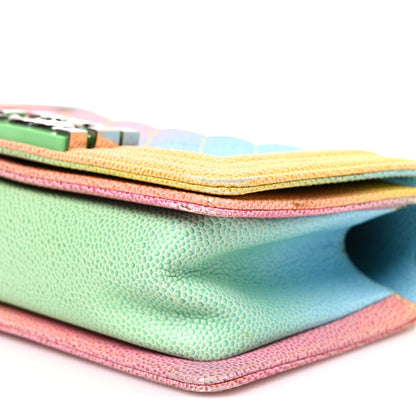 Chanel Caviar Quilted Small Cuba Rainbow Boy Flap Multicolor 10 of 11