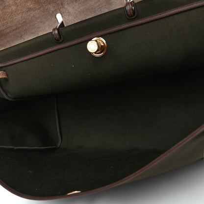 Hermes Toile Vache Hunter Herbag 50 Kaki Ebene 6 of 9