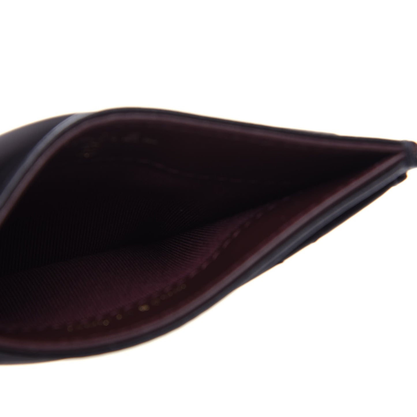 Lambskin Quilted Card Holder Black