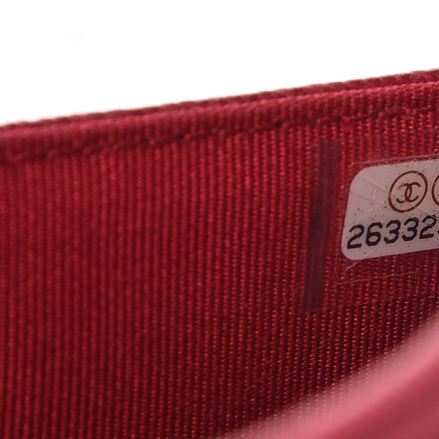 Caviar Quilted Wallet on Chain WOC Red