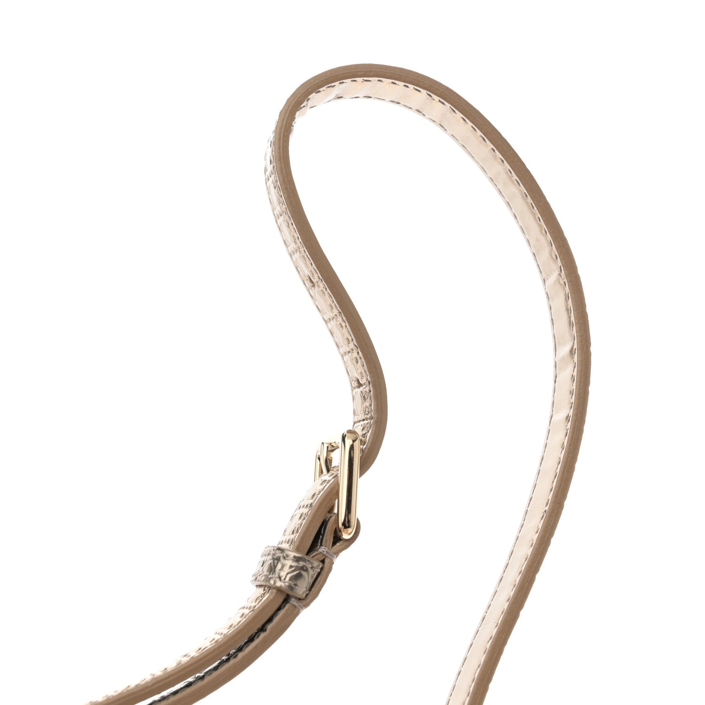 Metallic Patent Micro-Cannage Medium Diorama Flap Bag Gold