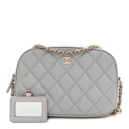 Chanel Caviar Quilted Camera Case Grey 1 of 10