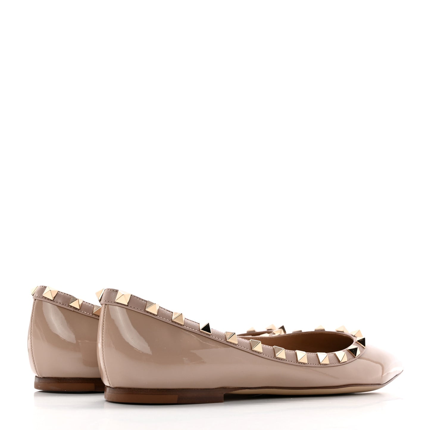 Patent Rockstud Ballerina Flats 38 Poudre