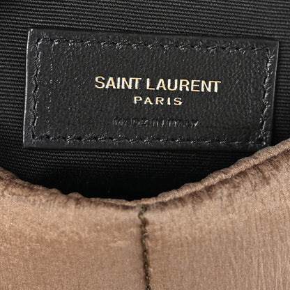 Saint Laurent Nylon Quilted Small Loulou Puffer Monogram Chain Satchel Military Green 6 of 11