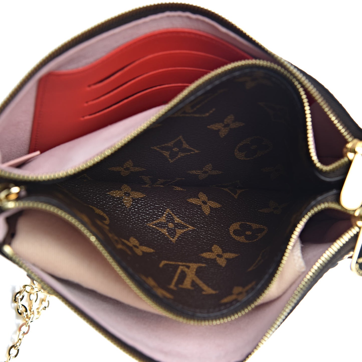 Monogram Blooming Flowers Double Zip Pochette