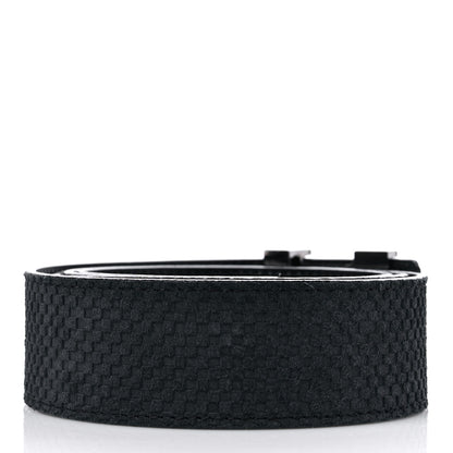 Louis Vuitton Suede Calfskin Mini Damier 40mm LV Initiales Belt 110 44 Carbone 2 of 8