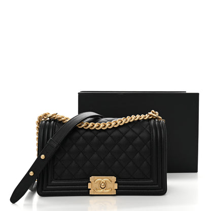 Chanel Caviar Quilted Medium Boy Flap Black 12 of 12