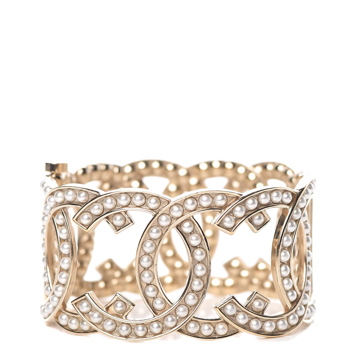 Chanel Pearl CC Cuff Gold 1 of 6