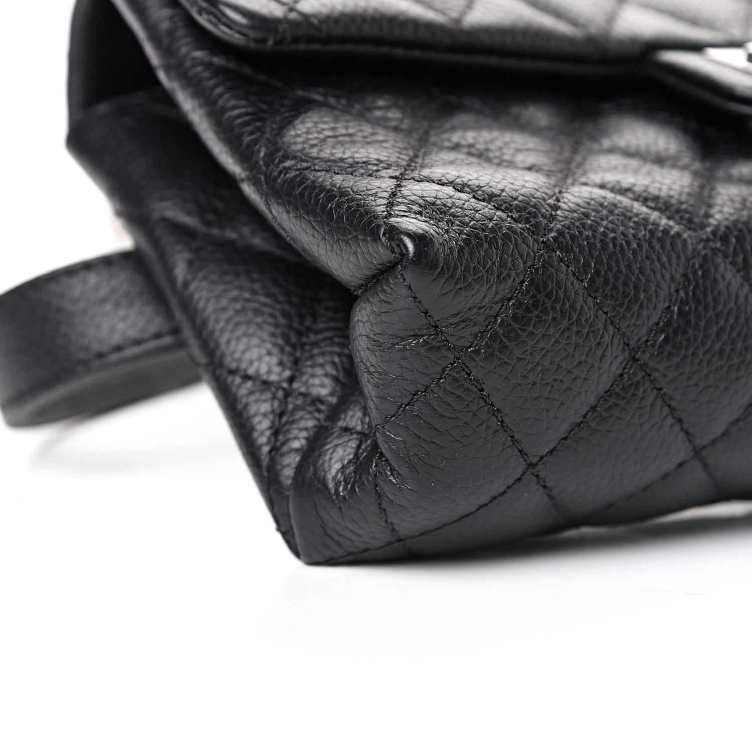 Chanel Grained Calfskin Quilted 2.55 Reissue Flap Belt Bag Clutch Black 9 of 10
