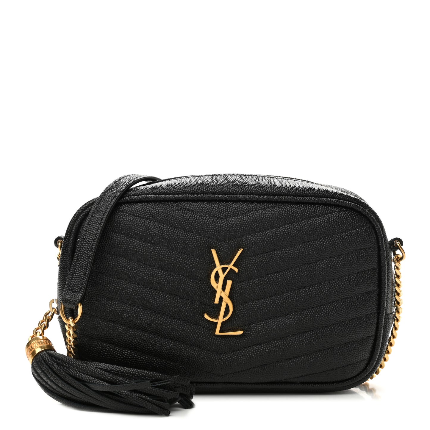 Grain De Poudre Matelasse Monogram Mini Lou Camera Bag Black