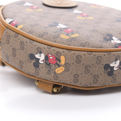Gucci X DISNEY Mini Vintage GG Supreme Monogram Mickey Mouse Round Backpack Beige Vintage Sun Oil 8 of 10