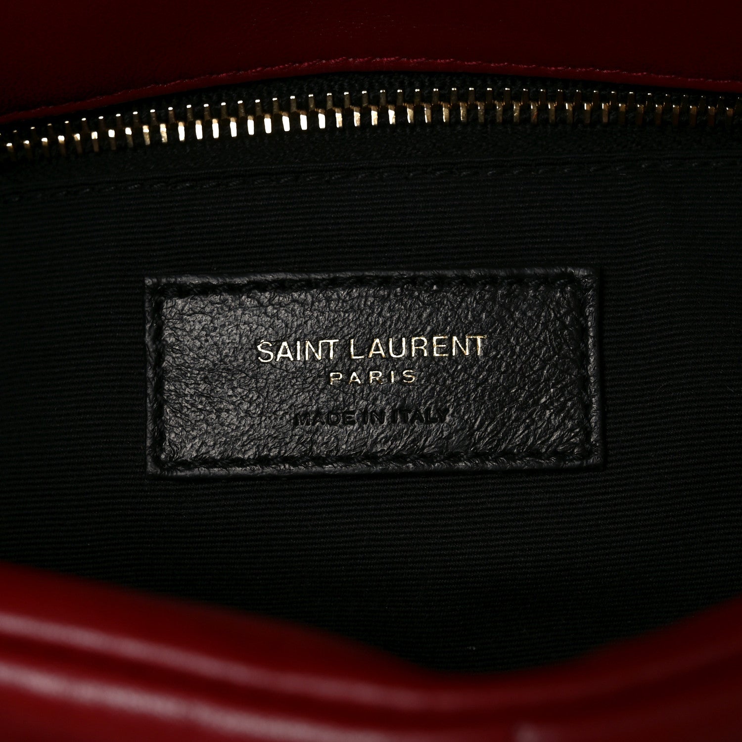 Saint Laurent Lambskin Quilted Medium Loulou Puffer Monogram Chain Satchel Opyum Red 6 of 10
