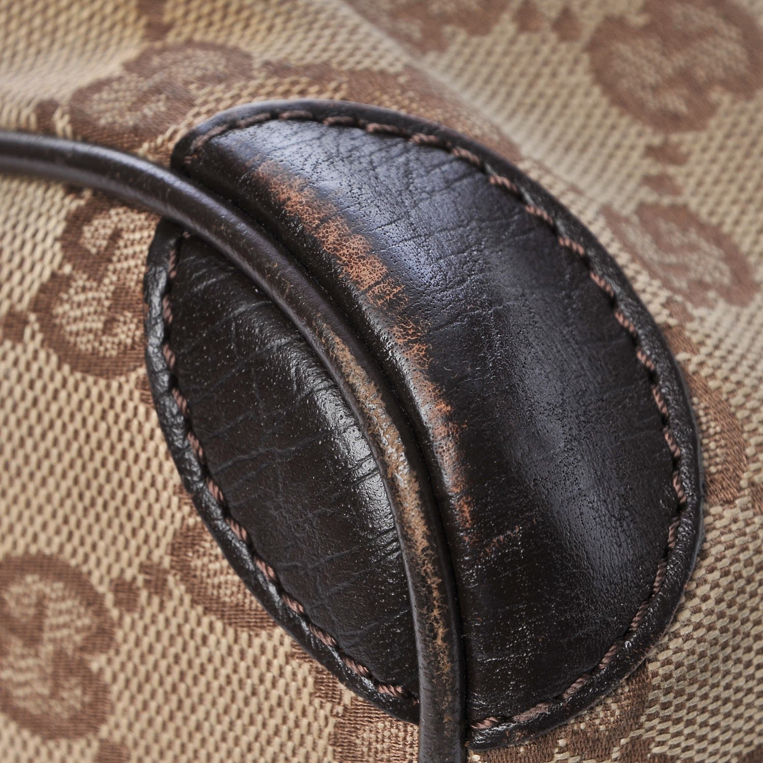 Gucci Monogram Vintage Web Mini Boston Dark Brown 16 of 26
