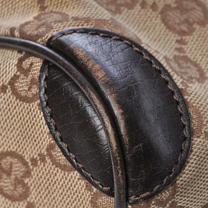 Gucci Monogram Vintage Web Mini Boston Dark Brown 16 of 26
