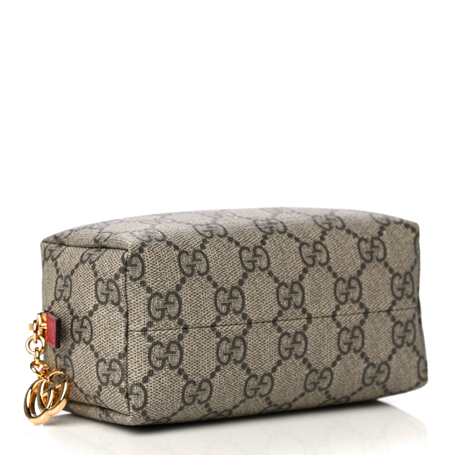 Gucci Soft GG Supreme Monogram Calfskin Small Ophidia Cosmetic Case Beige Ebony Hibiscus Red 5 of 13