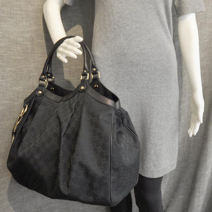 Gucci Monogram Large Sukey Tote Black 3 of 9