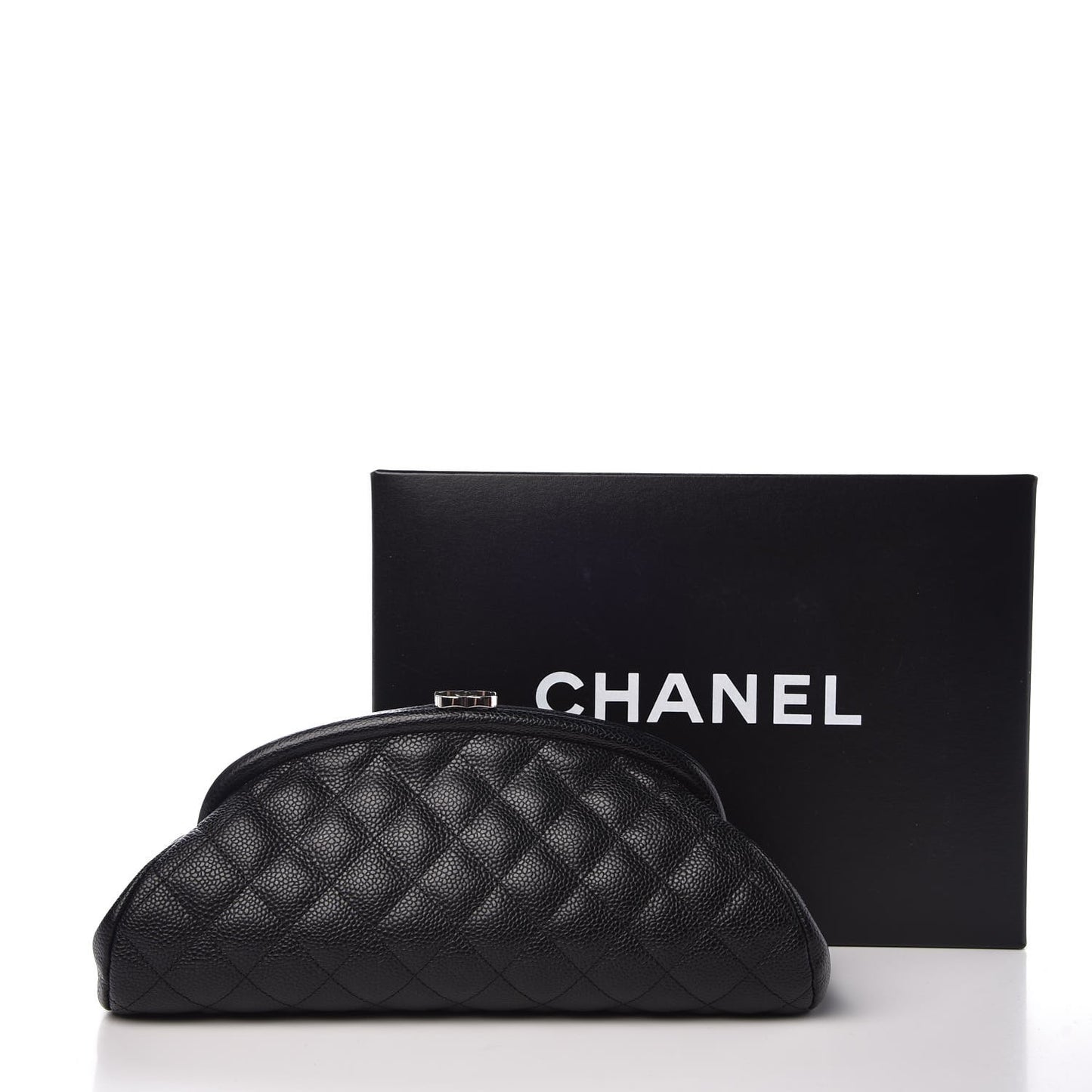 Caviar Quilted Timeless Clutch Black