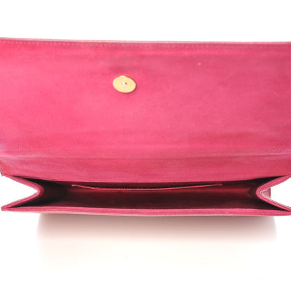 Saint Laurent Textured Patent Large Belle De Jour Clutch Fuchsia 4 of 17