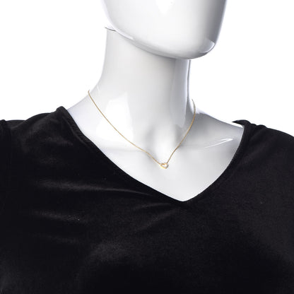 Tiffany 18K Yellow Gold Diamond Metro Heart Pendant Necklace 2 of 6