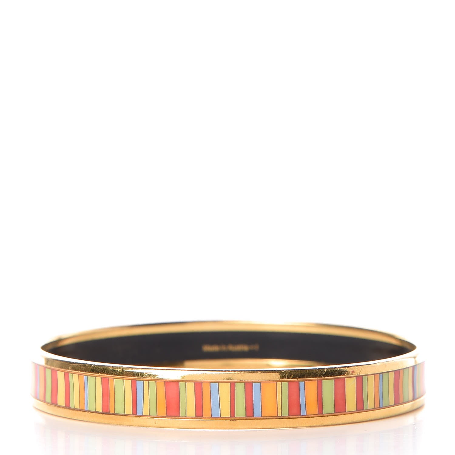Hermes Enamel Printed Stripes Narrow Bracelet 70 3 of 5
