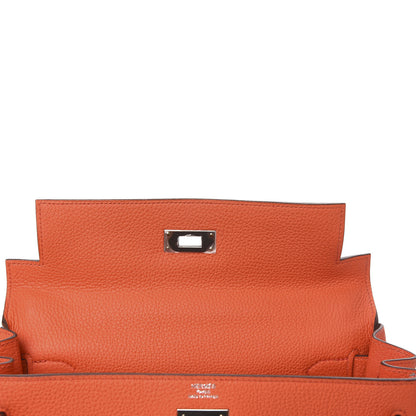 Hermes Togo Kelly Retourne 28 Orange Poppy 26 of 34