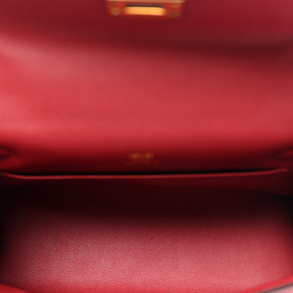 Hermes Swift Kelly Pochette Clutch Rouge Grenat 5 of 10