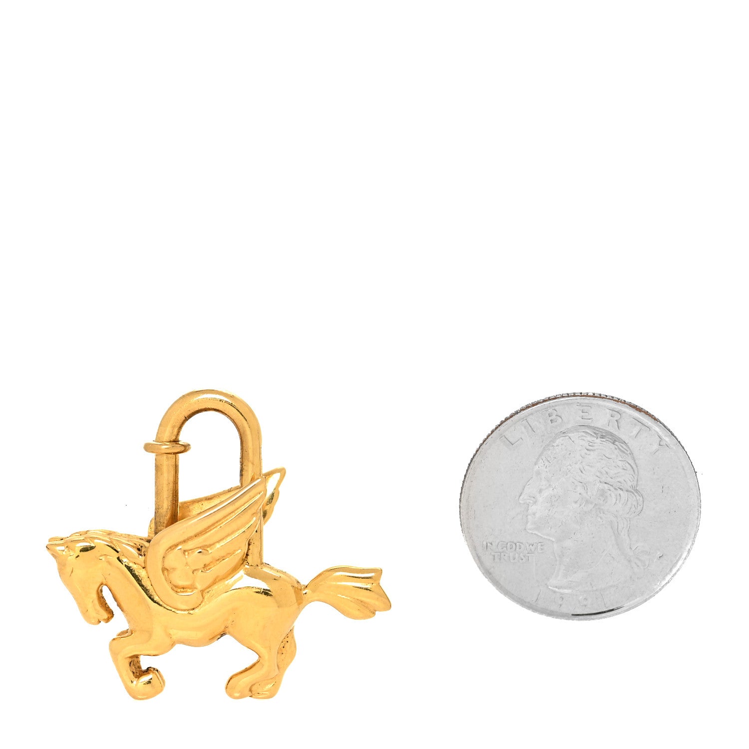Hermes Pegasus Cadena Lock Gold 2 of 3