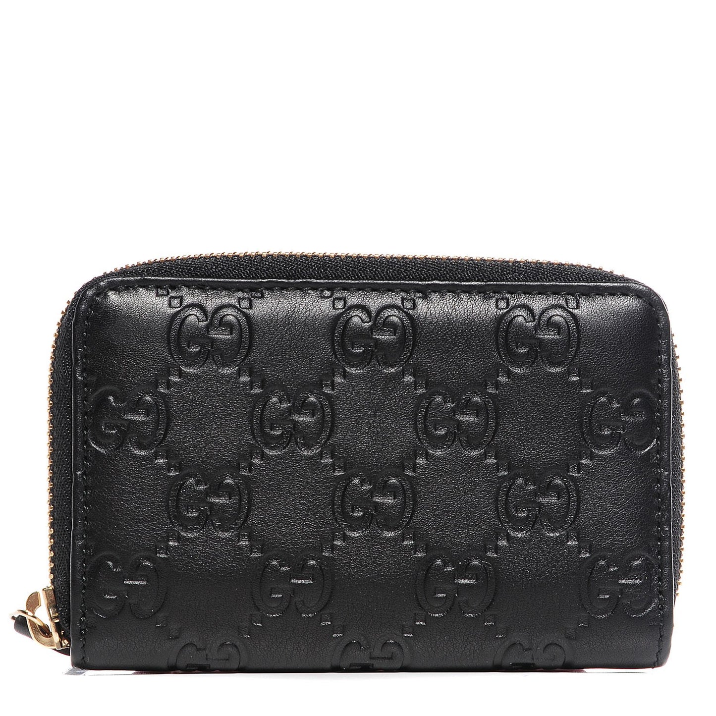 Guccissima Zip Around Card Case Black