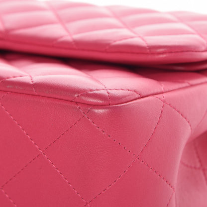 Chanel Lambskin Quilted Jumbo Double Flap Dark Pink 11 of 12