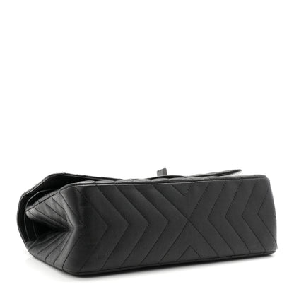 Chanel Sheepskin Chevron Quilted 2.55 Reissue 225 Double Flap So Black 4 of 10