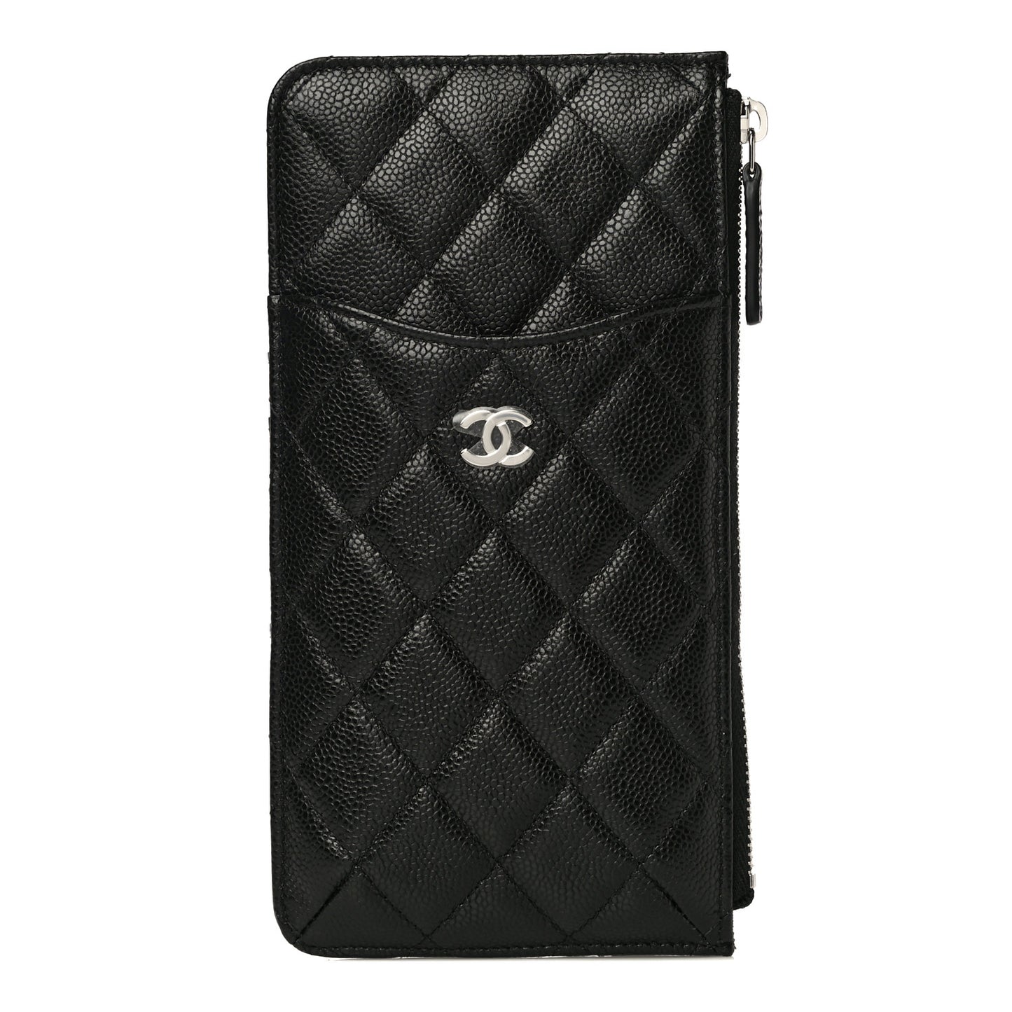 Caviar Quilted Classic iPhone Pouch Black