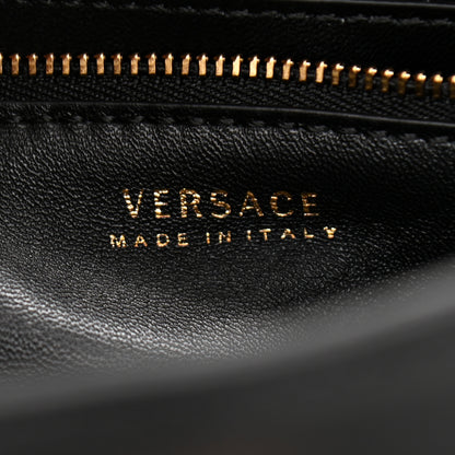 Versace Calfskin Medium La Medusa Top Handle Handbag Black 9 of 21