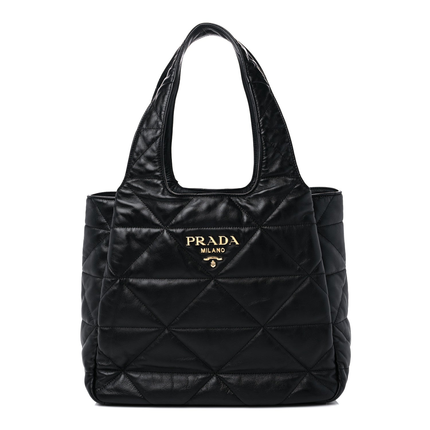 Prada Nappa Quilted Medium Dynamique Tote Black 1 of 12