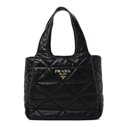 Prada Nappa Quilted Medium Dynamique Tote Black 1 of 12