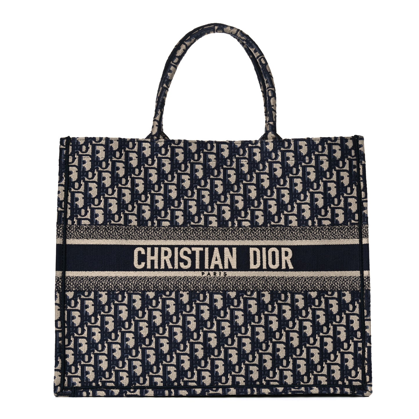 Oblique Book Tote Blue Multicolor