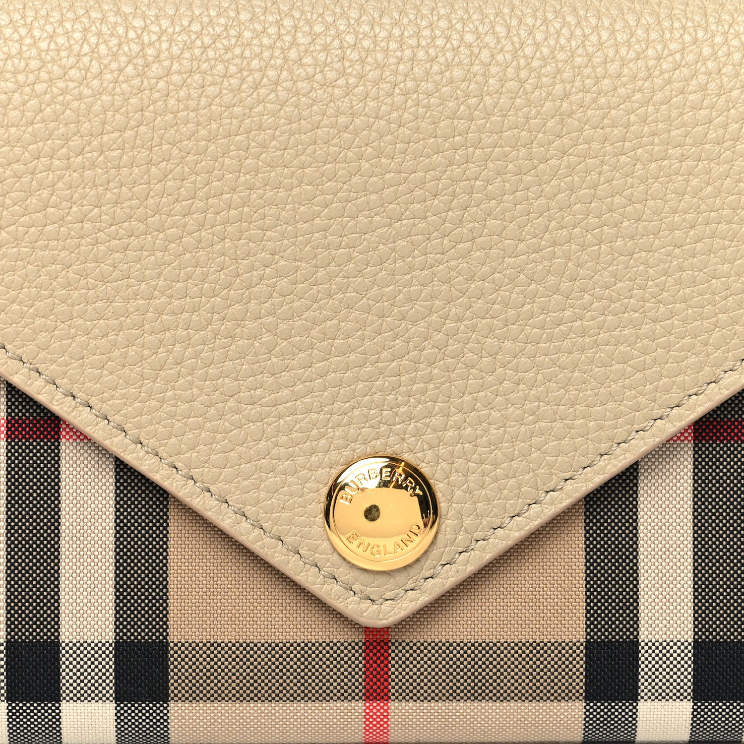 Burberry Vintage Check Grain Calfskin Halton Wallet Beige 7 of 9