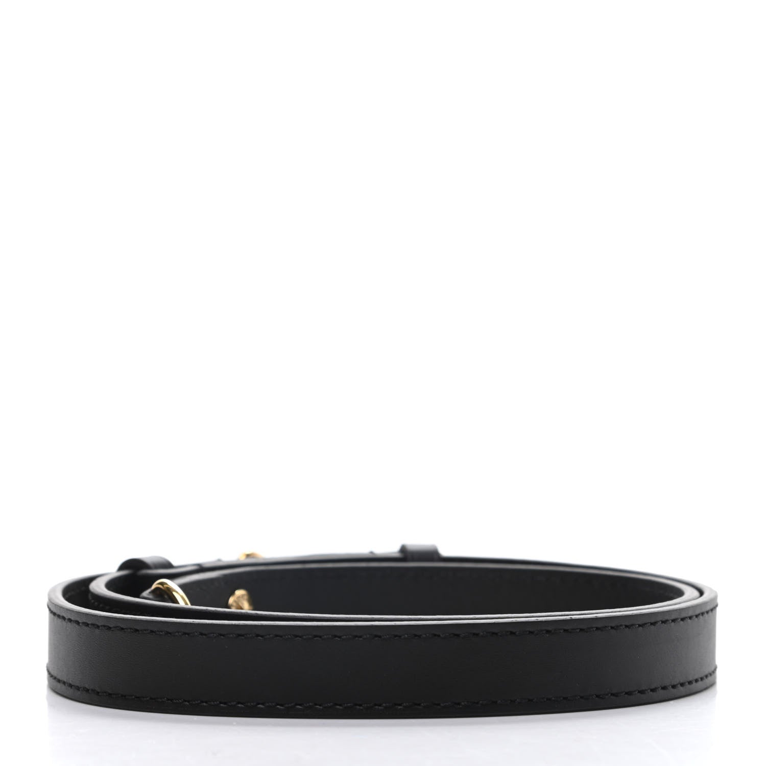 Louis Vuitton Calfskin 20mm Adjustable Shoulder Strap Black 2 of 3