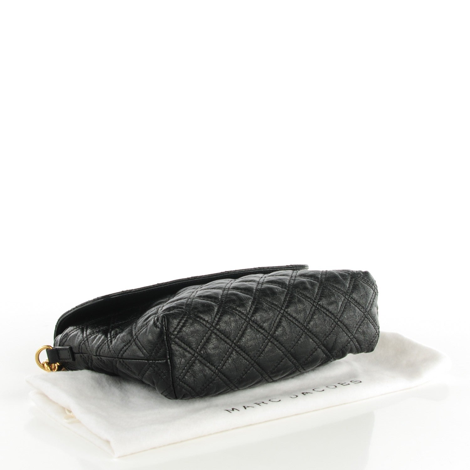 Marc Jacobs Lacquered Leather The Large Single Flap Black 4 of 7