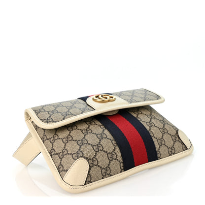 Gucci GG Supreme Monogram Web Small Ophidia Belt Bag 110 44 Beige Ebony White 3 of 9