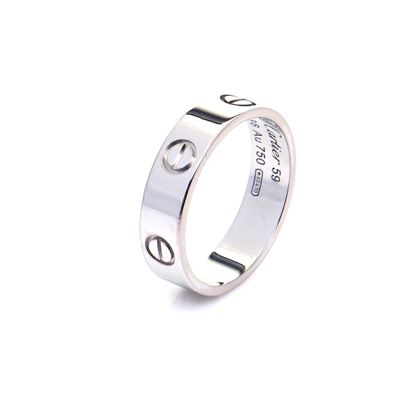 18K White Gold 5.5mm LOVE Ring 59 8.75