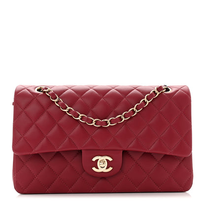 Chanel Lambskin Quilted Medium Double Flap Burgundy 1 of 11