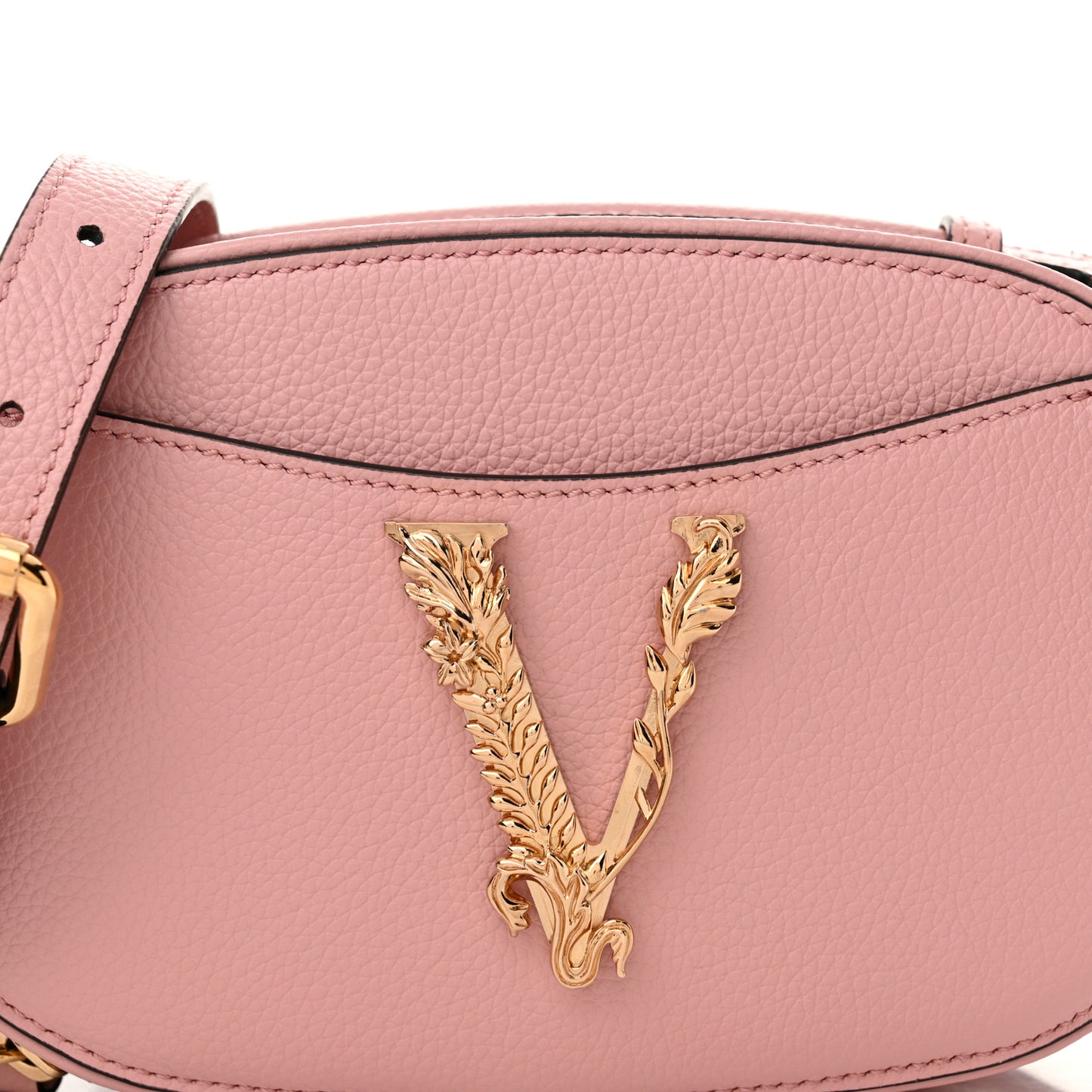 Grainy Calfskin Virtus Top Handle Camera Bag Pink