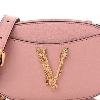 Versace Grainy Calfskin Virtus Top Handle Camera Bag Pink 8 of 10