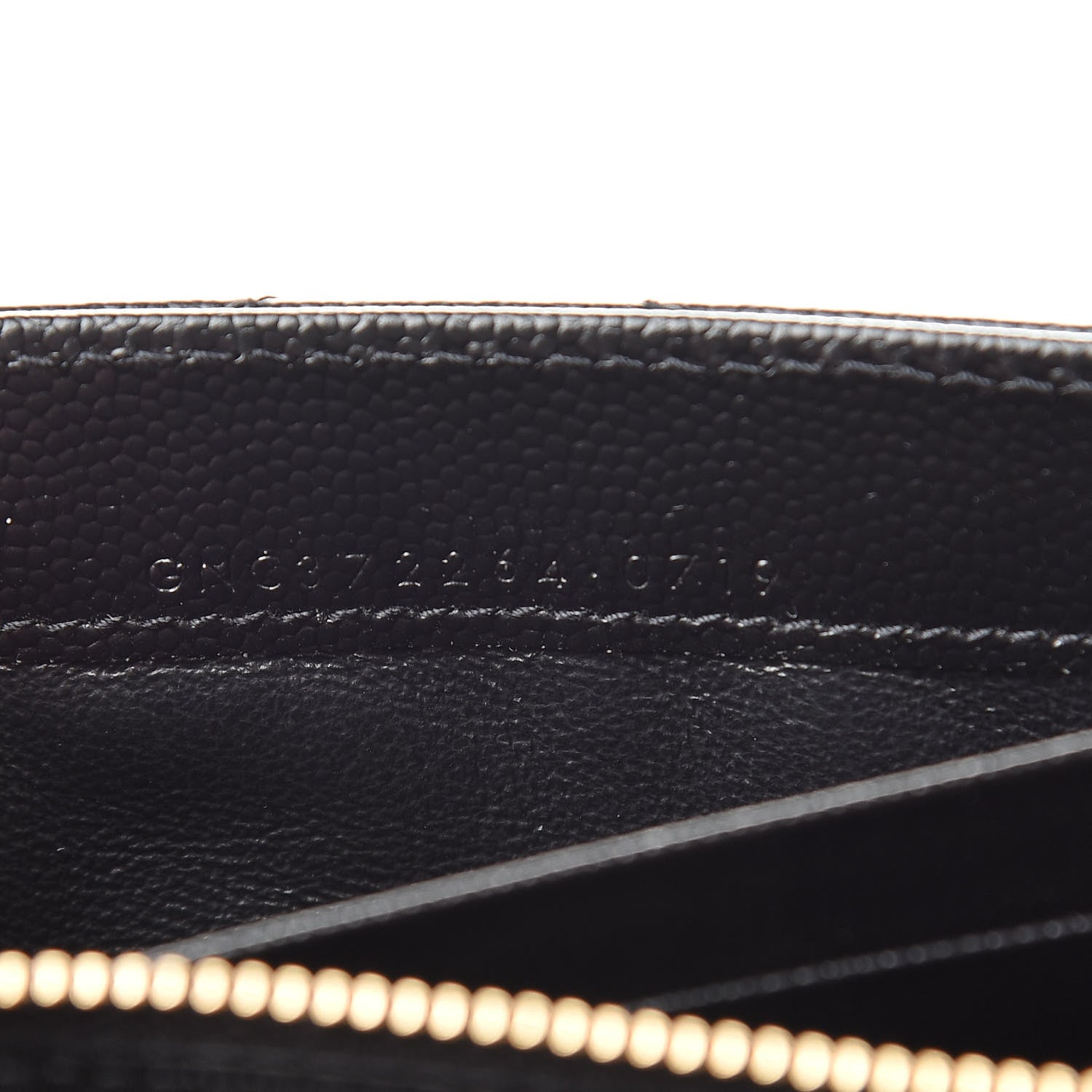 Saint Laurent Grain De Poudre Matelasse Chevron Monogram Flap Wallet Black 7 of 8