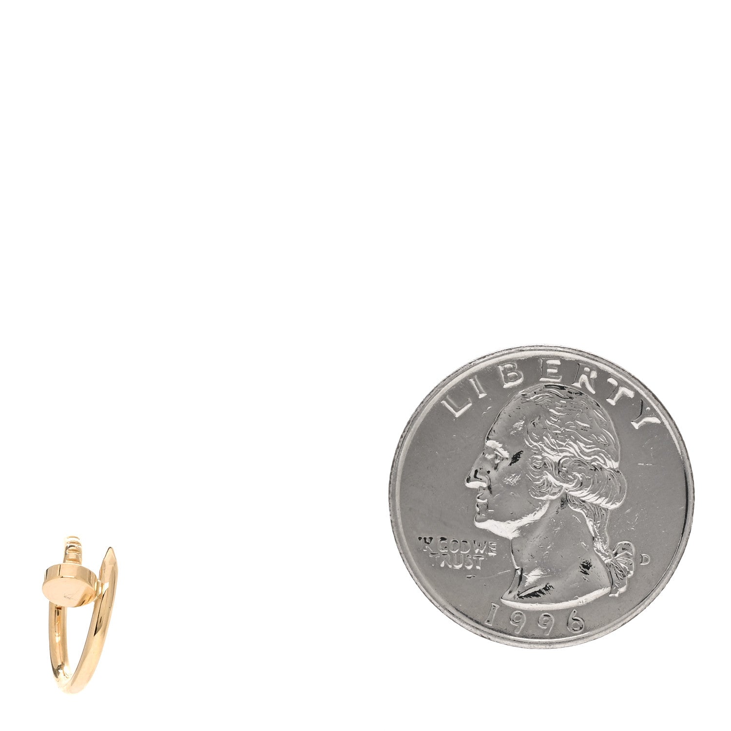 Cartier 18K Yellow Gold Juste Un Clou Single Hoop Earring 2 of 4