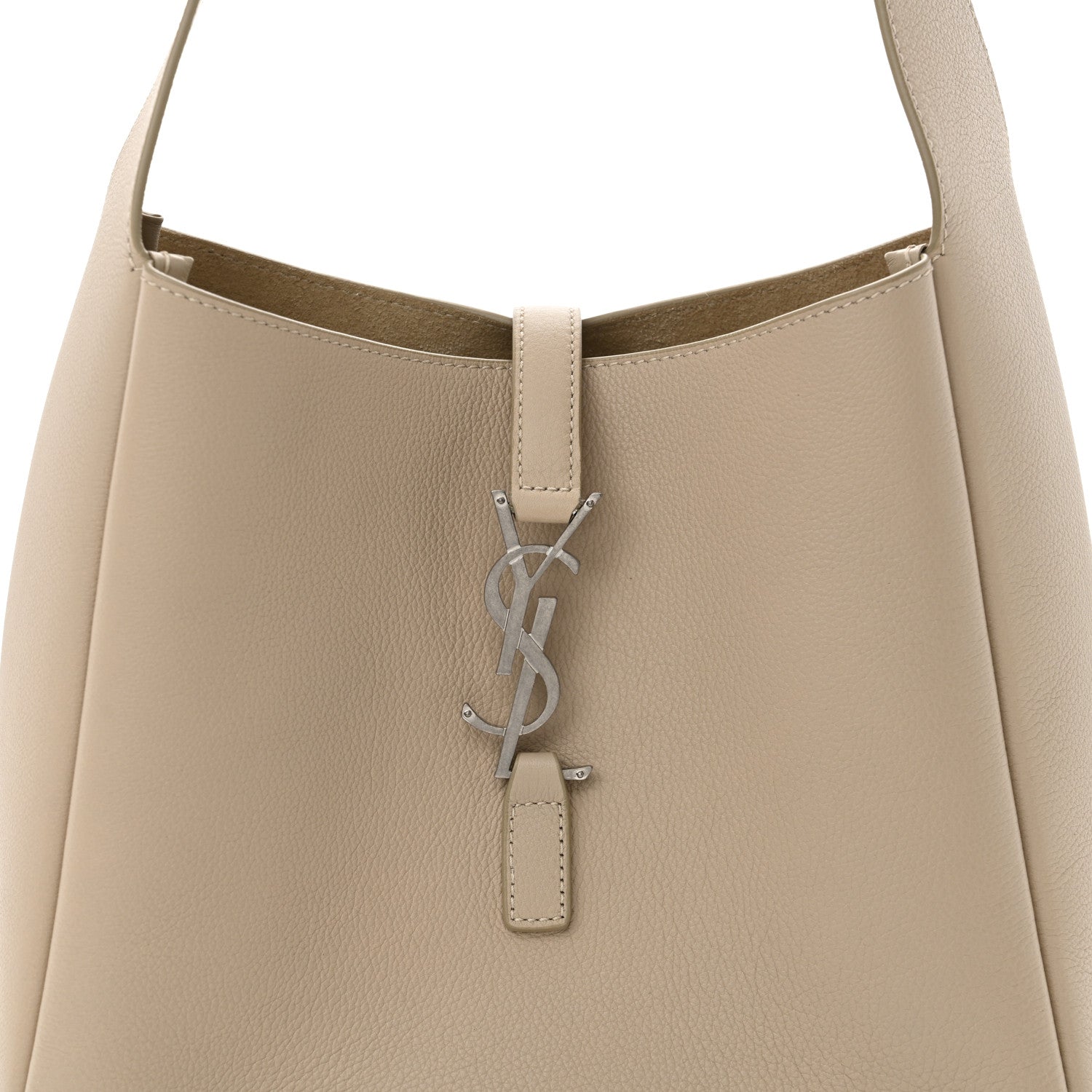 Saint Laurent Smooth Calfskin Small Le 5 A 7 Soft Hobo Dusty Grey 8 of 10